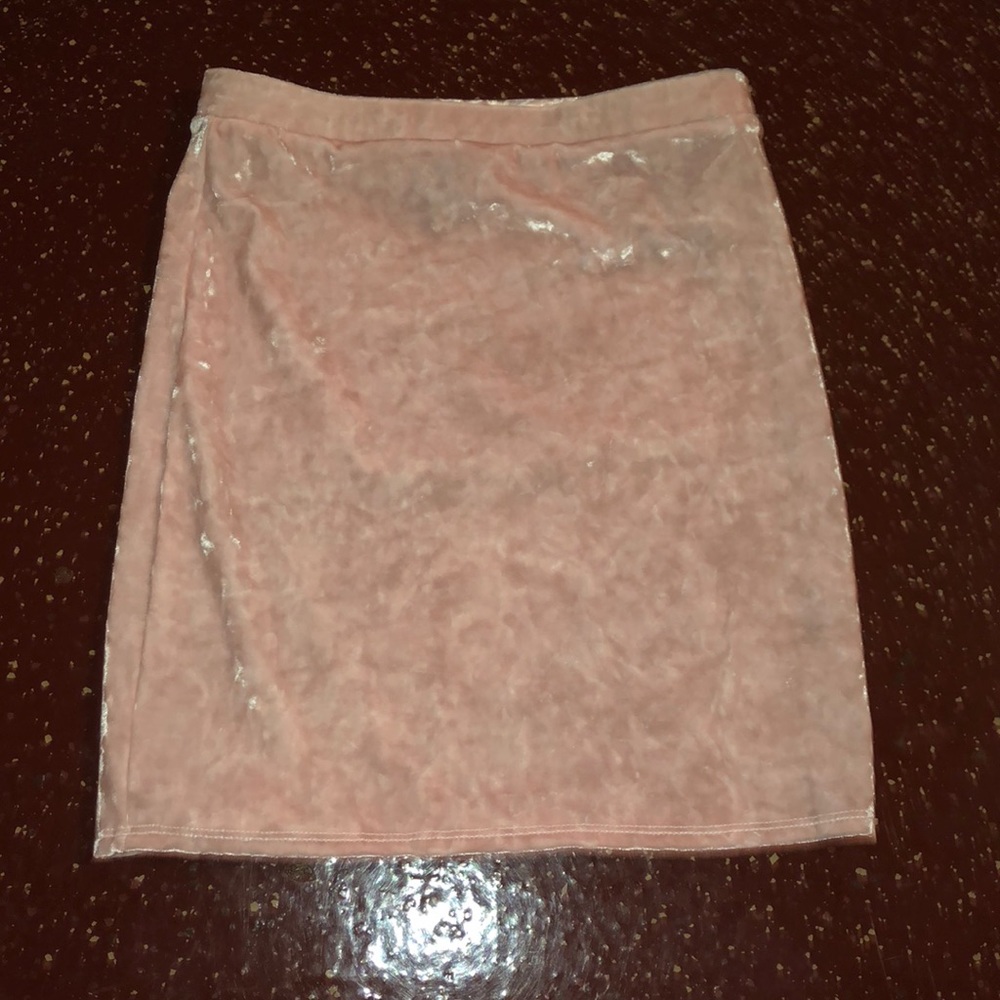 Velvet pencil skirt